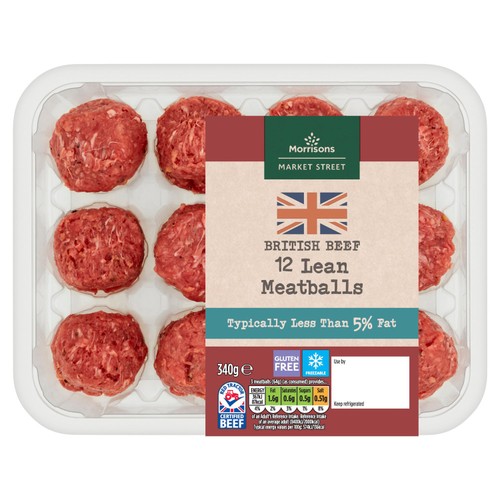 Morrisons 12 Beef Meatballs 5% Fat