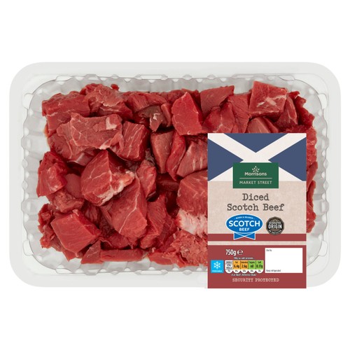 Morrisons The Butcher's On Market Street Diced Scotch Beef 750g