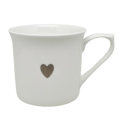Silver Heart Mug