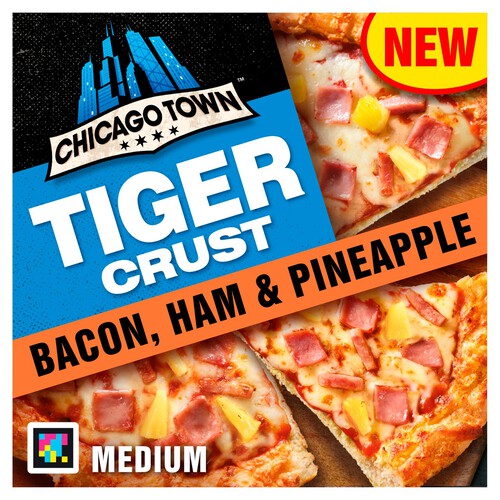 Chicago Town Tiger Crust Bacon, Ham And Pineapple Pizza 