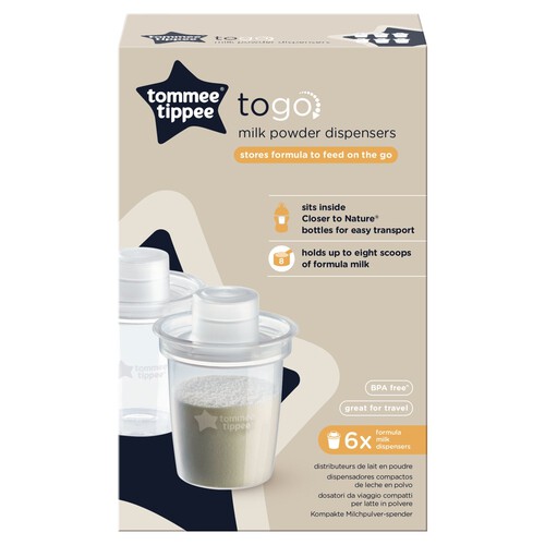  Tommee Tippee Closer To Nature 6 Milk Powder Dispensers 