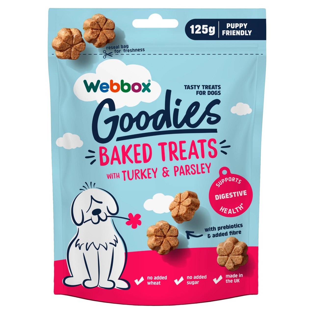 Webbox Goodies Baked Treats with Turkey & Parsley 125g