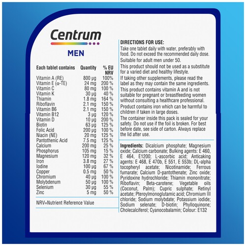 Centrum Men Multivitamins & Mineral Supplement Tablets