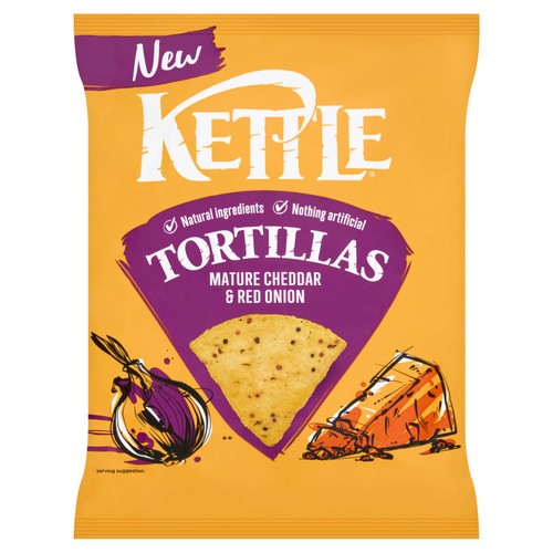 Kettle Tortilla Mature Cheddar & Red Onion 