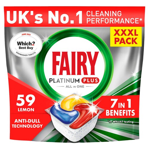 Fairy Platinum Plus Auto Dishwashing Tablet Lemon