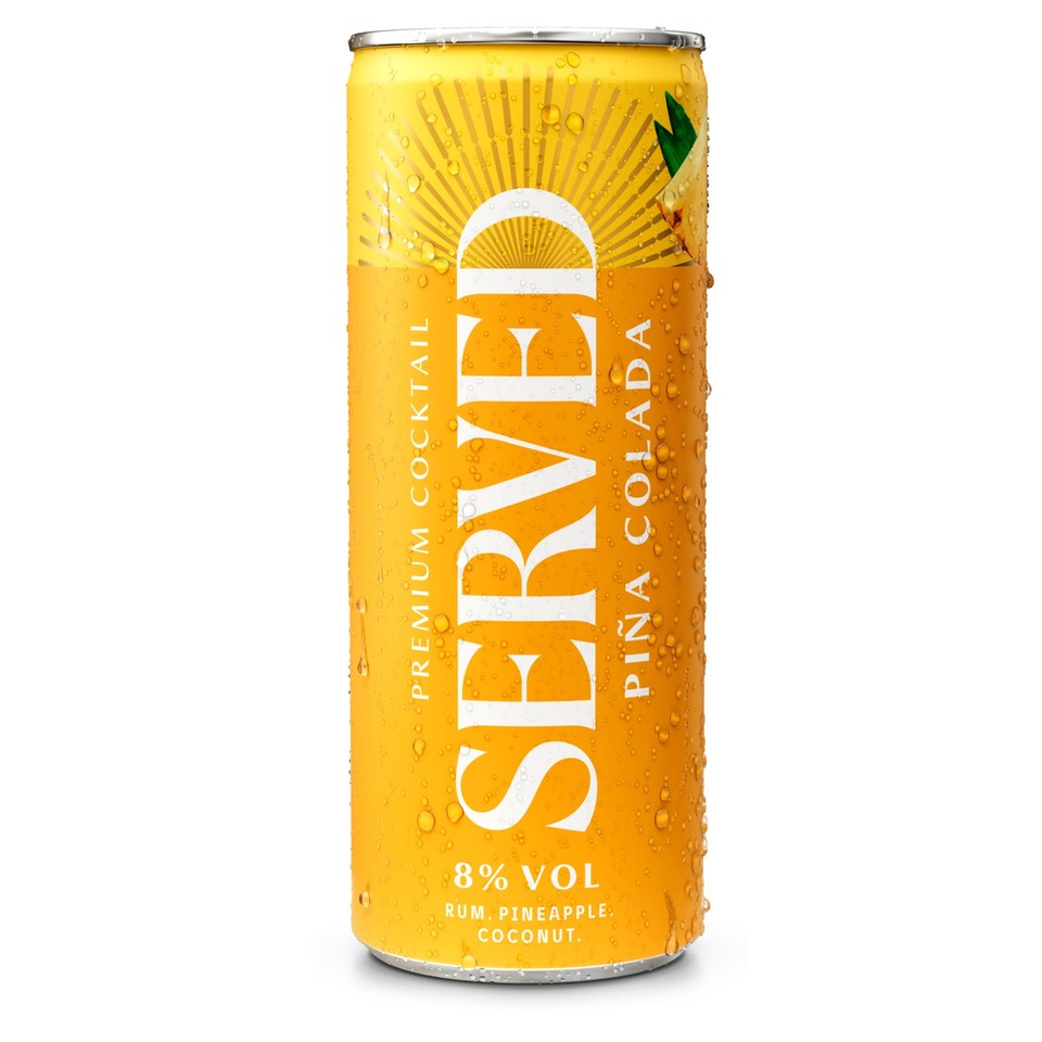 SERVED Pina Colada Cocktail 8% ABV 250ml - Morrisons Online Groceries ...