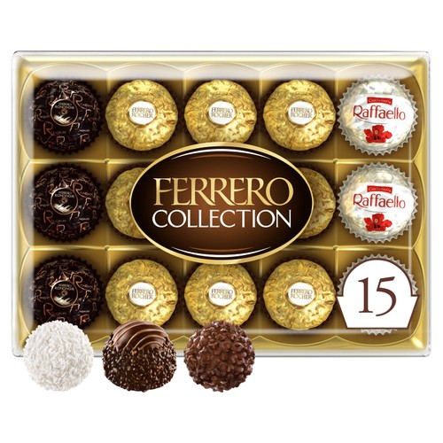 Ferrero Rocher Collection Chocolate Pralines Gift Box 15 Pieces