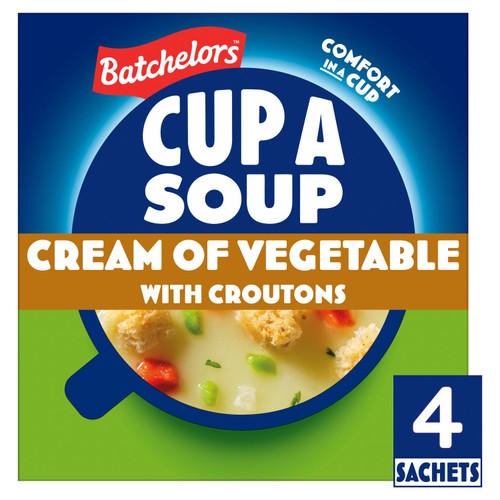 Batchelors Cup a Soup Cream of Vegetable with Croutons 4 Sachets 122g