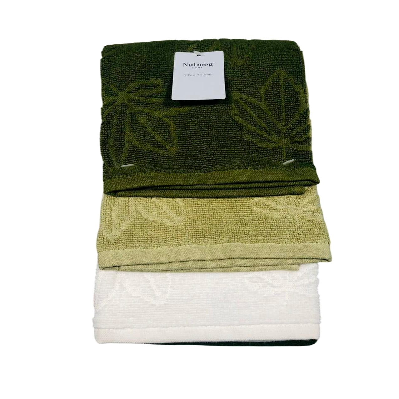 Nutmeg Home Autumn Leaf Jaquard Terry Tea Towel