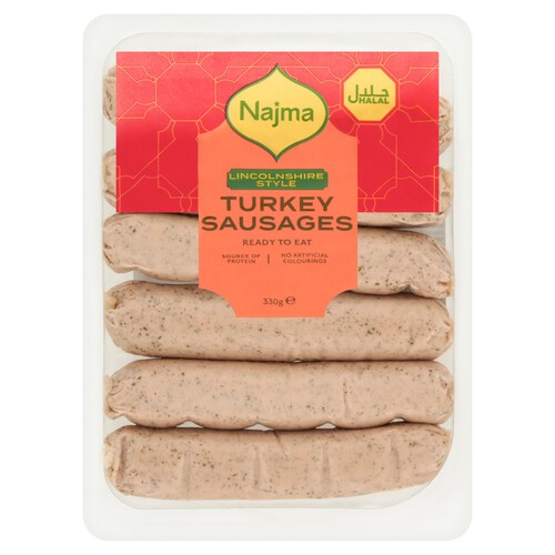 Najma Lincolnshire Style Turkey Sausages