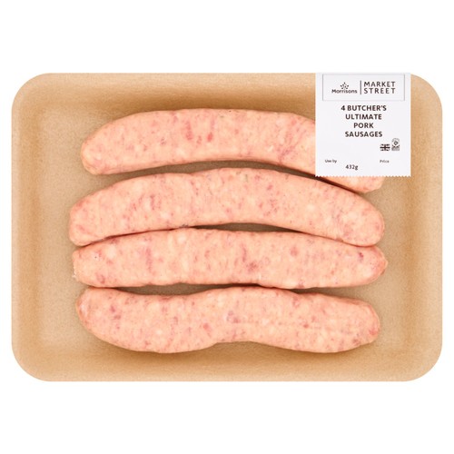 Morrisons British Butchers Ultimate Pork Sausages 4 Pack 432g