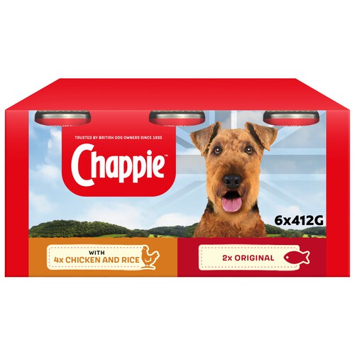 Chappie Adult Wet Dog Food Tins Favourites In Loaf 