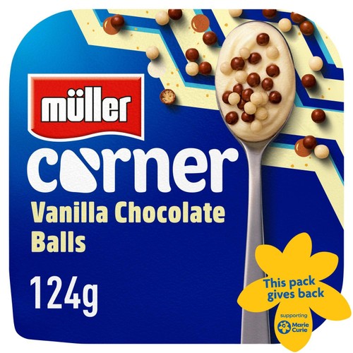 Muller Corner Vanilla Yogurt with Chocolate Balls 124g