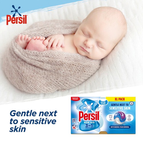 Persil Non Bio 3 in 1 Sensitive Laundry Washing Detergent Capsules 