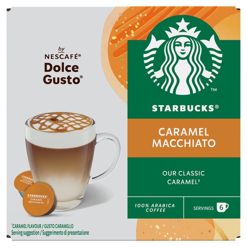 Starbucks Caramel Macchiato by Nescafe Dolce Gusto Coffee Pods x 12