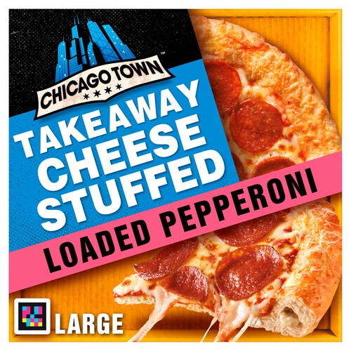 Chicago Town Takeaway Large Cheesy Stuffed Pepperoni Pizza