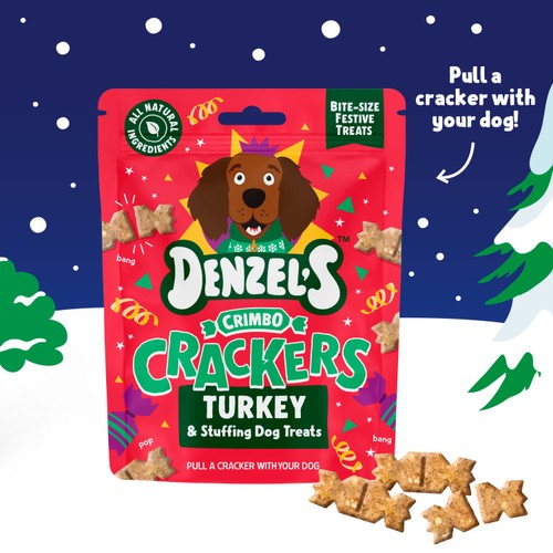 Denzel's Crimbo Crackers Turkey & Stuffings Dog Treats 