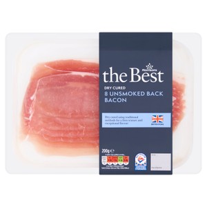 Morrisons The Best Dry Cured Unsmoked Back Bacon 8 Pack