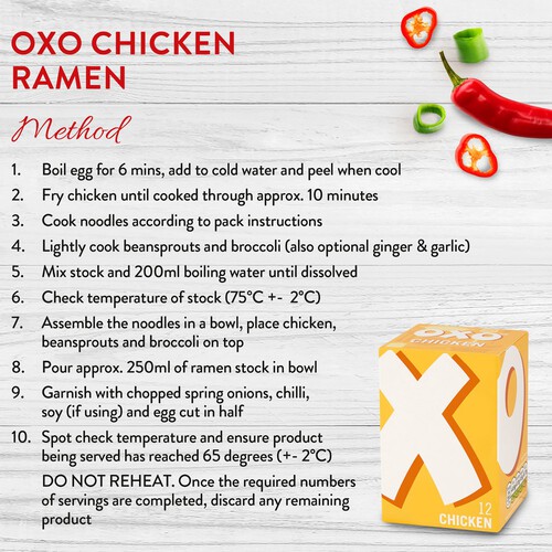 Oxo Chicken Stock 12 Cubes