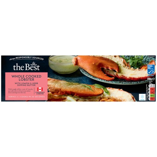 Morrisons The Best Whole Cooked Lobster With Lemon & Herb Butter 390g