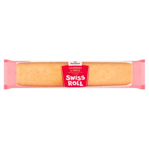 Morrisons Strawberry & Vanilla Jumbo Swiss Roll