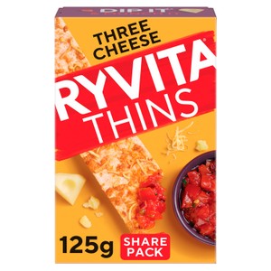 Ryvita Topped 3 Cheese Cracker Thins | Morrisons