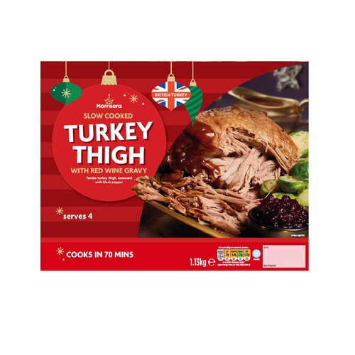 Morrisons Slow Cooked Turkey Thigh With Red Wine Gravy