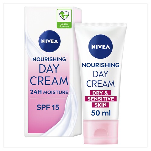 NIVEA Nourishing Day Cream for Dry and Sensitive Skin SPF15 