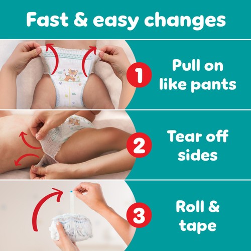 Pampers Baby-Dry Nappy Pants Size 4, 38 Nappies, 9kg-15kg, Essential Pack