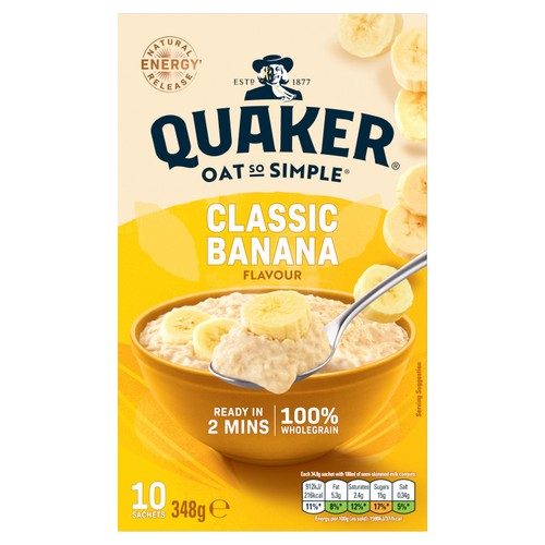 Quaker Oat So Simple Classic Banana Porridge Sachets