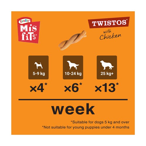 Misfits Twistos Dog Treats with Chicken