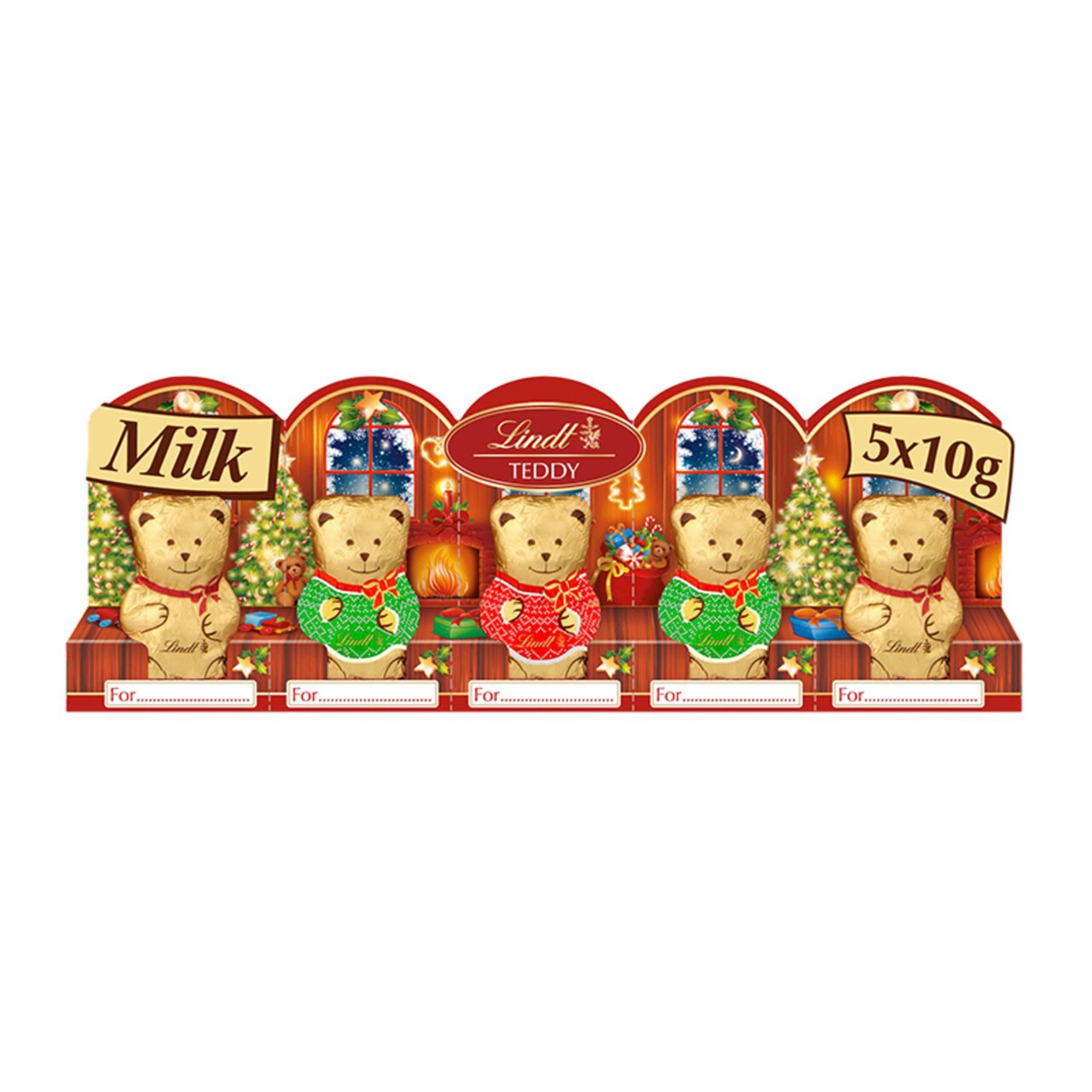 Lindt Milk Chocolate Teddy Bears 5x10g