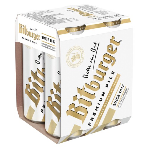 Bitburger Premium Pils Cans 4 x 500ml