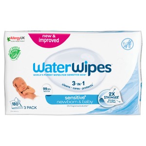 WaterWipes Original Baby Wipes 3x60 Wipes (180 wipes) 3 per pack