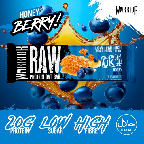 Warrior Raw Protein Flapjack Honey Berry 75g