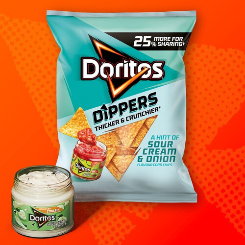 Doritos Dippers Hint Of Sour Cream & Onion Sharing Tortilla Chips Crisps 