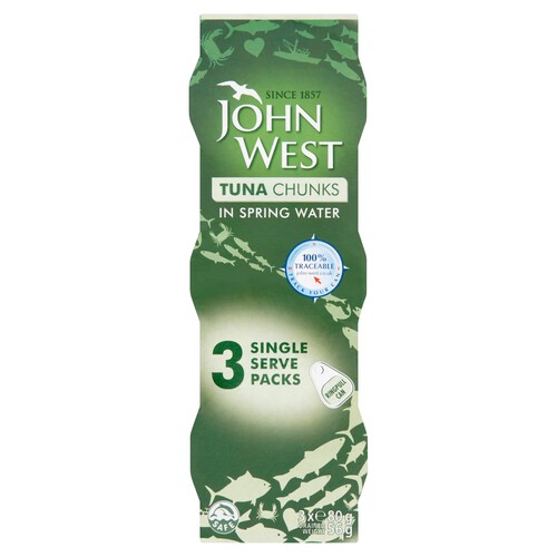 John West Tuna Chunks In Spring Water (3x80g)