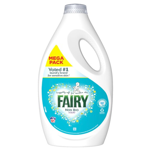 Fairy Non Bio For Sensitive Skin Washing Liquid 51 Washes