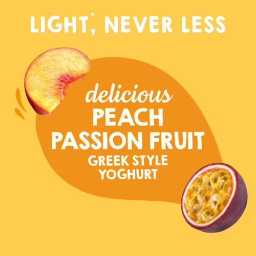 Light & Free Peach Greek Style Fat Free Yoghurt Multipack 4x115g