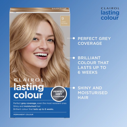 Clairol Lasting Colour Permanent Hair Dye 9 Light Blonde