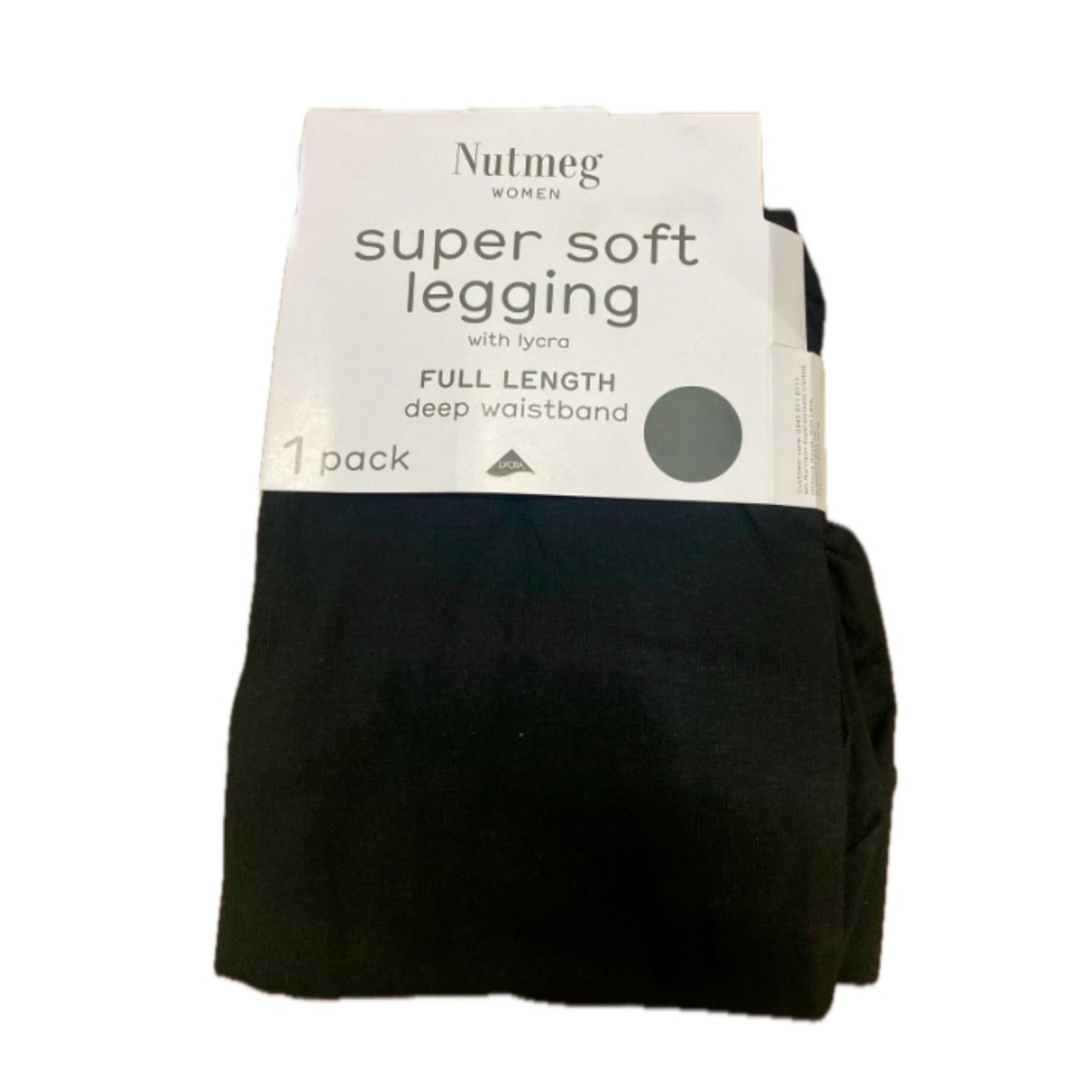 Nutmeg Wrap Band Black Legging Size 8