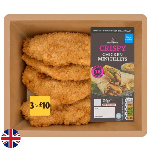 Morrisons British Crispy Chicken Mini Fillets 300g
