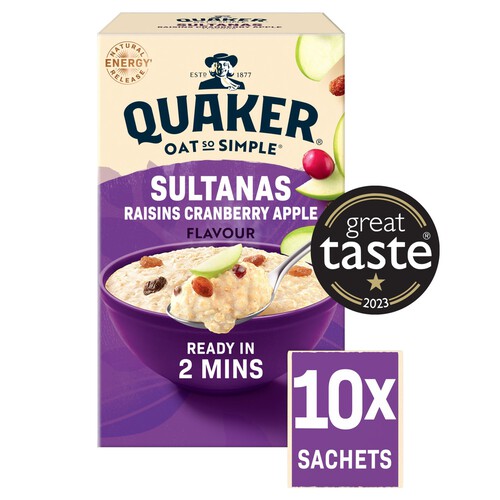 Quaker Oat So Simple Sultanas & Raisins Porridge Sachets 