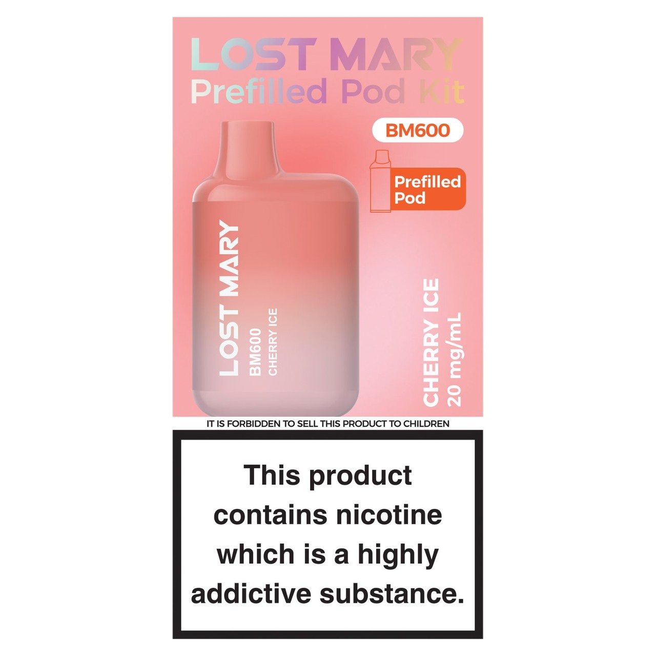 Lost Mary BM600 Prefilled Kit Cherry Ice