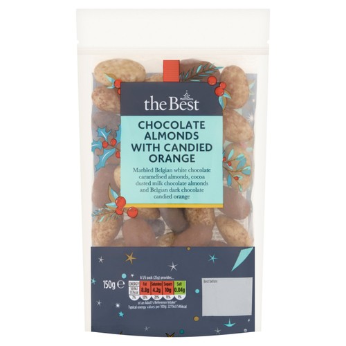 Morrisons The Best Chocolate Almonds With Candied Orange 150g