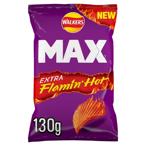 Walkers Max Extra Flamin' Hot Sharing Bag Crisps