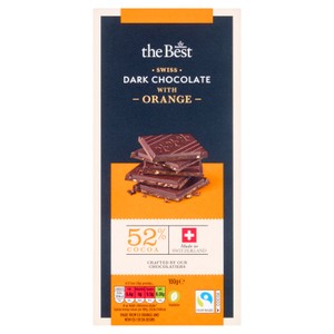 Morrisons The Best 52% Cocoa Orange Dark Chocolate   100g