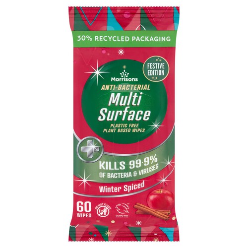 Morrisons Anti-Bacterial Multi Winter Spiced Wipes