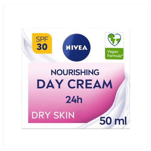  NIVEA Nourishing Day Cream Moisturiser Dry and Sensitive Skin SPF30