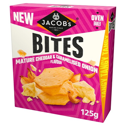 Jacob's Bites Mature Cheddar & Onion Crackers 